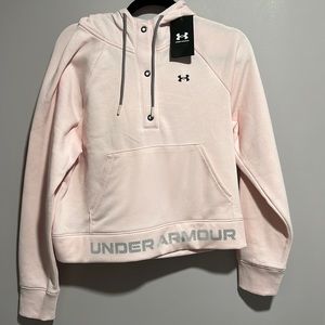 pink under armour cropped hoodie size s never work